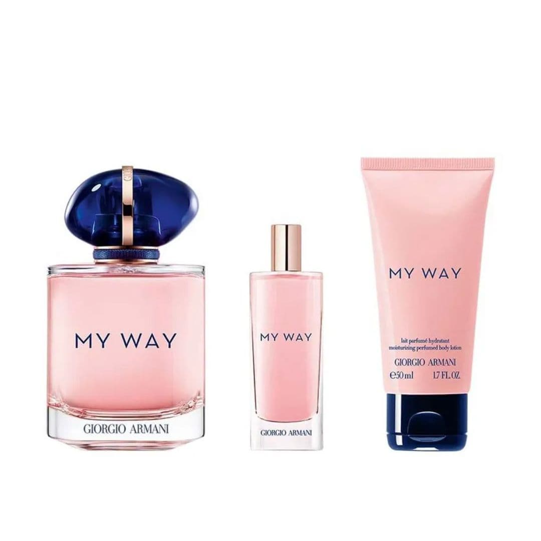 KIT GIORGIO ARMANI MY WAY EAU DE PARFUM 90ML + 15ML +LOÇÃO CORPORAL 50ML S24 — miniatura 2