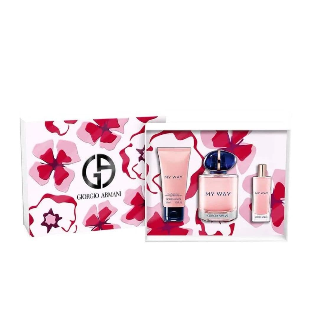 KIT GIORGIO ARMANI MY WAY EAU DE PARFUM 90ML + 15ML +LOÇÃO CORPORAL 50ML S24 — miniatura 3