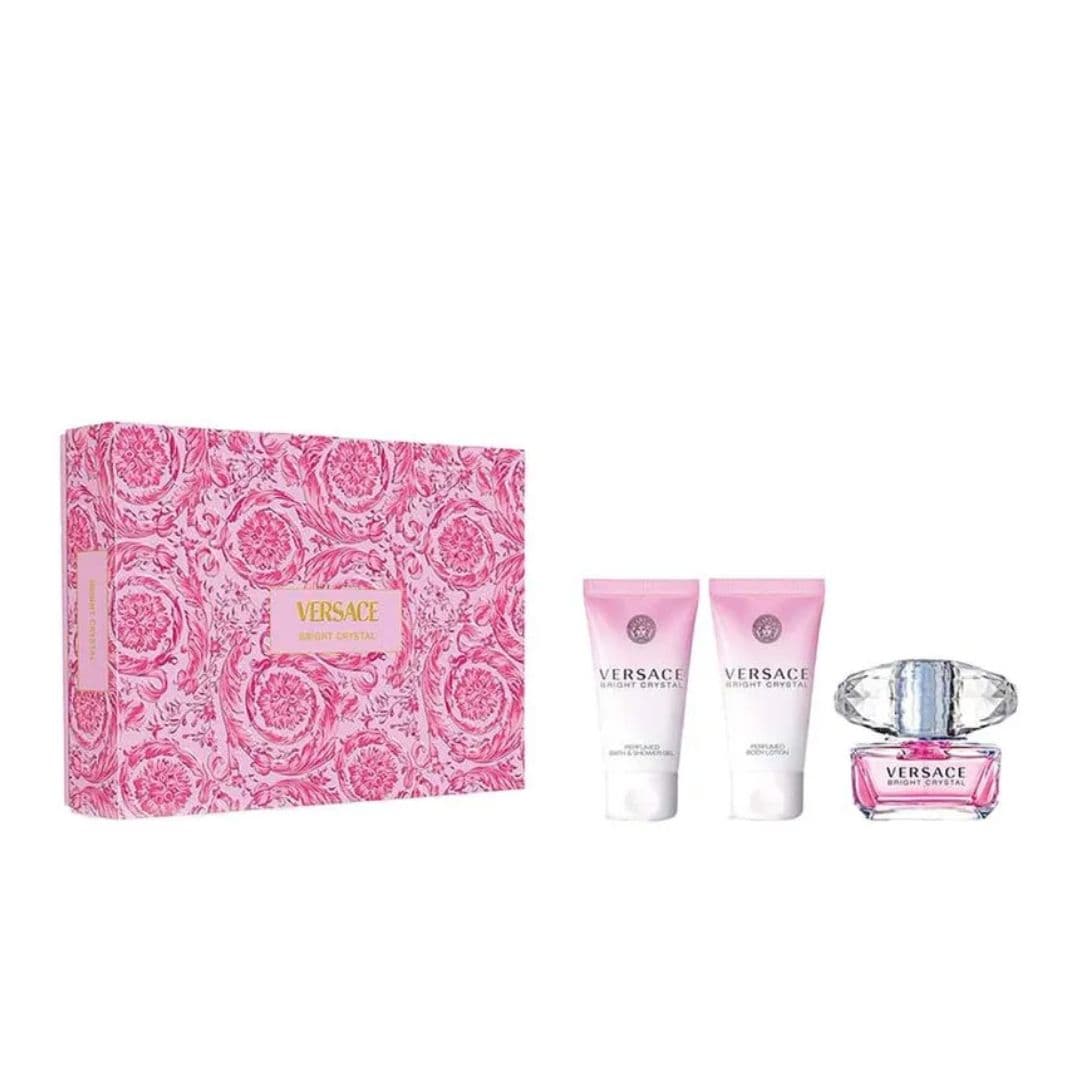 COFFRET VERSACE BRIGHT CRYSTAL POUR FEMME EAU DE PARFUM  50ML + SHOWER GEL 50ML + BODY LOTION 50 ML — miniatura 2