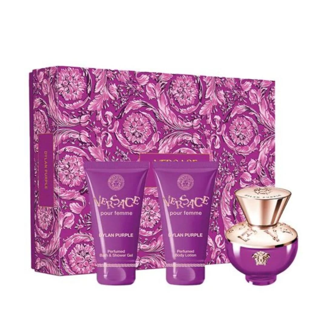 COFRET VERSACE DYLAN PURPLE EAU DE PARFUM 50ML + SG50ML + BL50ML