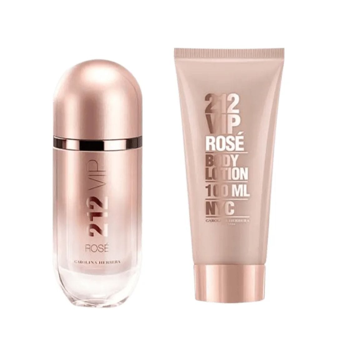 CAROLINA HERRERA 212 VIP ROSE EAU DE PARFUM 80ML + BODY LOTION 100ML – imagem 2