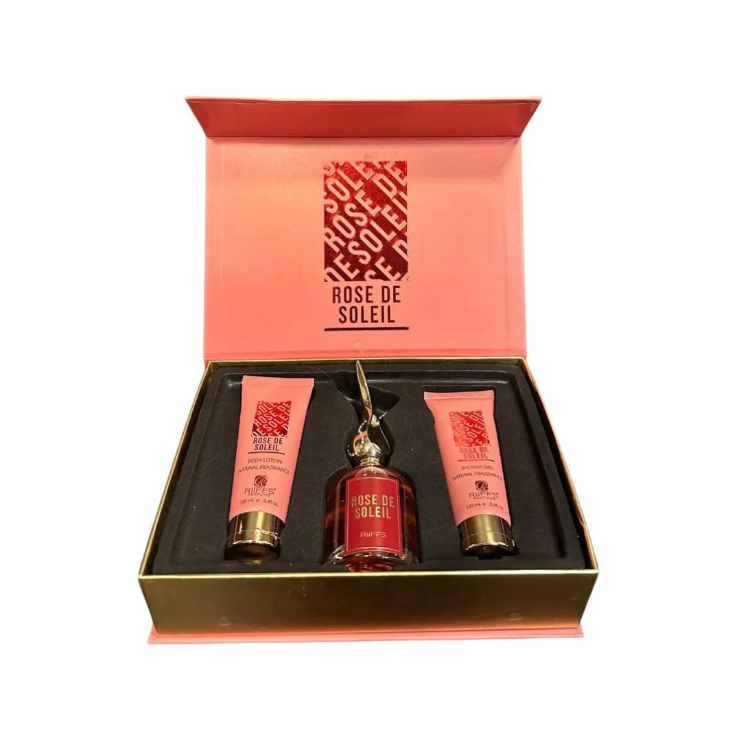 RIIFFS GIFT SET ROSE DE SOLEIL SHOWER GEL 100ML + PARFUM ROSE DE SOLEIL 100ML + BODY LOTION 100ML – imagem 2